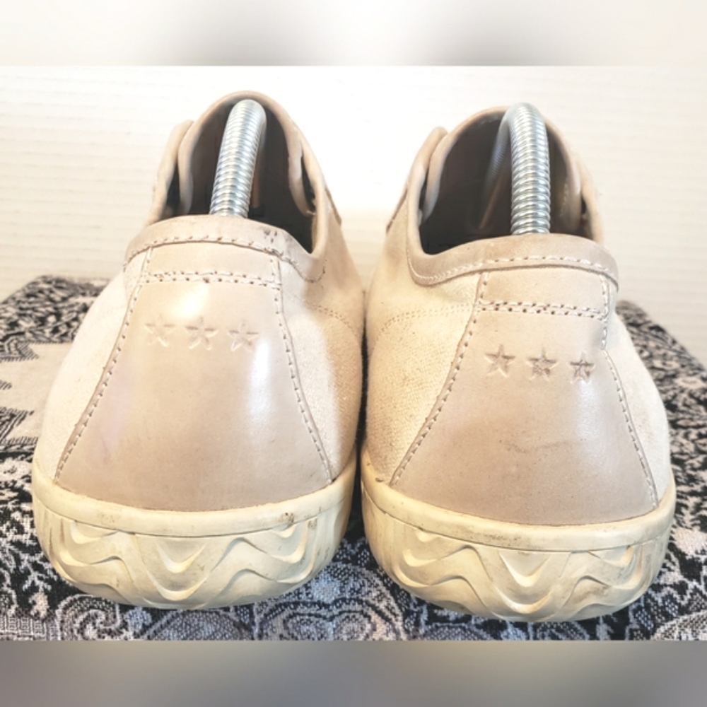 Men’s John Varvatos Star Laceless Low Top Sneaker Size 11 Medium Beige - Picture 4 of 14